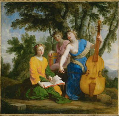 Melpomene, Erato et Polyhymnia ... - Eustache (studio of) Le Sueur