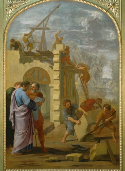Saint Bruno fait construire le monastere - Saint Bruno ordonne la construction du monastère ... - Eustache (studio of) Le Sueur