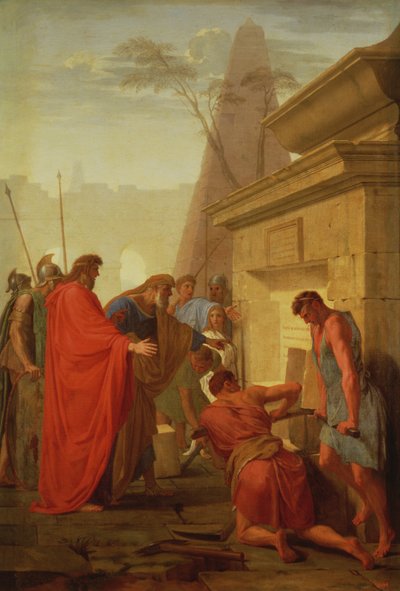 Darius Hystaspes ouvre la tombe de Nitocris, c.1649 - Eustache Le Sueur