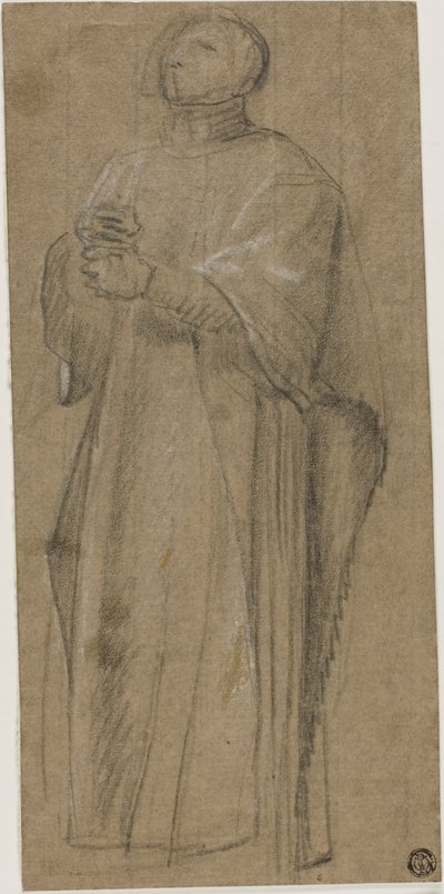 Étude pour le prêtre portant la crosse - Eustache Le Sueur