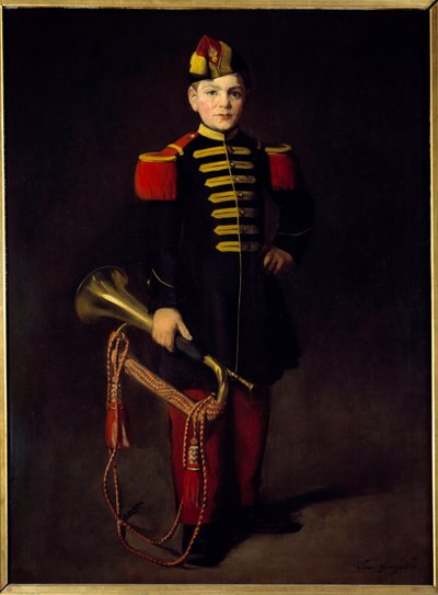 Enfant de troupe (avec une trompette) - Eva Gonzalès