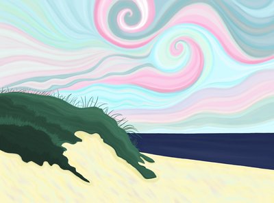 Plage de Chatham (art numérique) - Evan Sklar