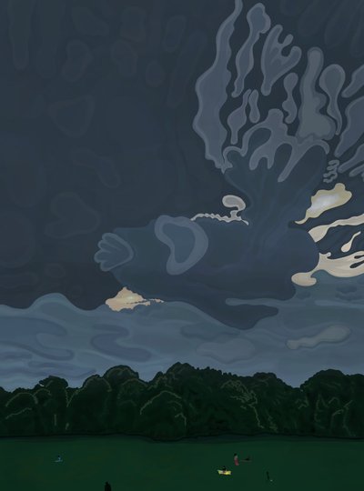 Crépuscule et nuages, Prospect Park, Brooklyn (art numérique) - Evan Sklar