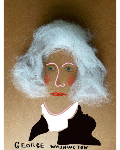 George Washington (dessin collage) - Evan Sklar