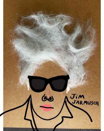 Jim Jarmusch (dessin collage) - Evan Sklar