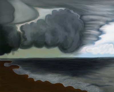 Large Cloud Over Ocean, 2016 (dessiné à la main sur un iPad avec un crayon Apple) - Evan Sklar
