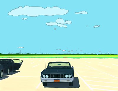 Parking, Rockaway Beach (art numérique) - Evan Sklar