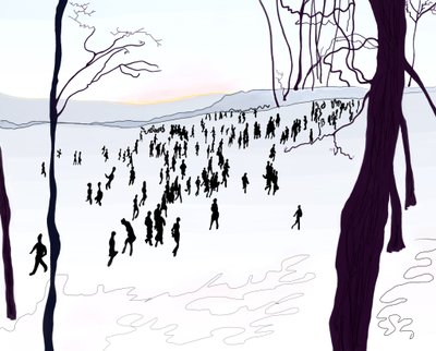 Prospect Park, hiver (art numérique) - Evan Sklar