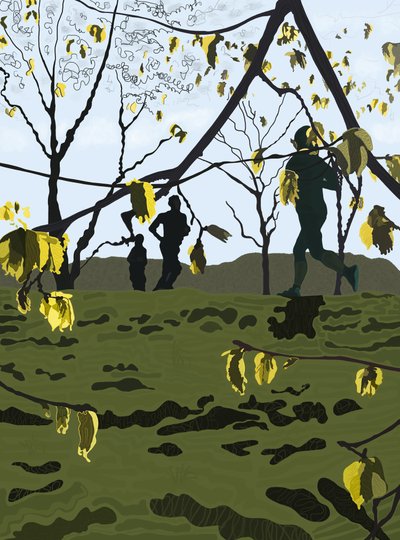 Coureurs, Prospect Park (art numérique) - Evan Sklar