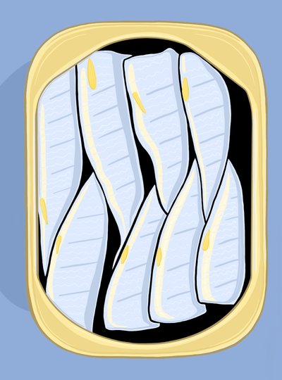 Sardines, vers 2020-24 (art numérique) - Evan Sklar