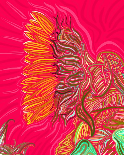 Tournesol unique, c.2020-24 (art numérique) - Evan Sklar