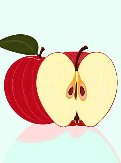 Pomme coupée en tranches Brooklyn (art numérique) - Evan Sklar