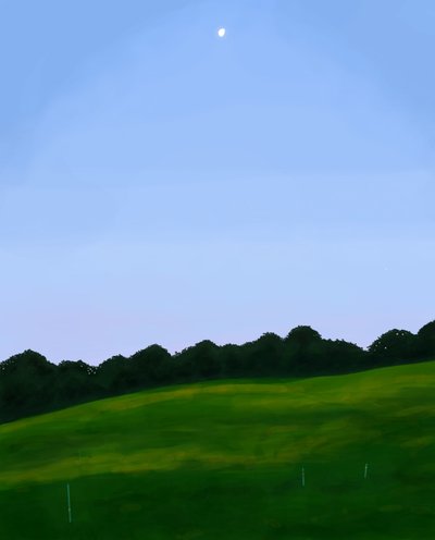 Vermont Field, Dawn (art numérique) - Evan Sklar