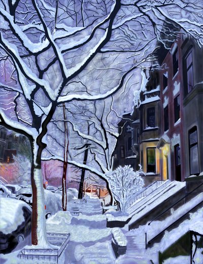 Neige mouillée, First Light, Brooklyn (art numérique) - Evan Sklar