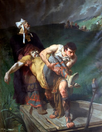 Portant les morts, vers 1842-1896 - Evariste Vital Luminais