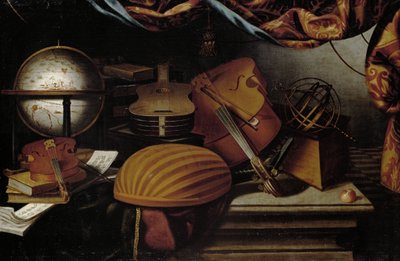Nature morte avec instruments de musique, globe et sphère armillaire, XVIIe siècle - Evaristo Baschenis
