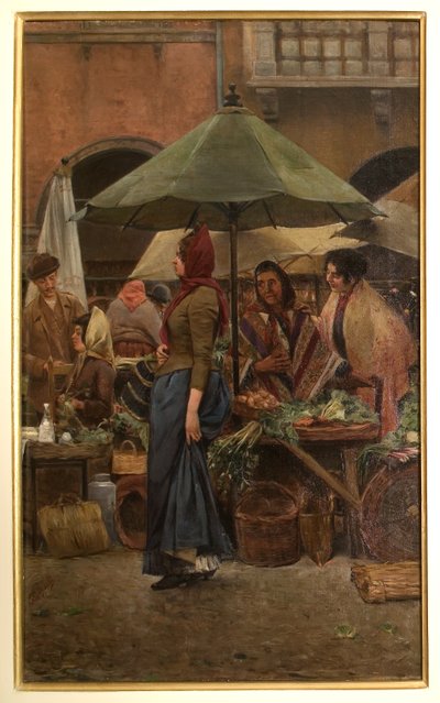 Piazza delle erbe 1892 - Evaristo Cappelli
