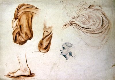 Draperie, pied et tête pour 