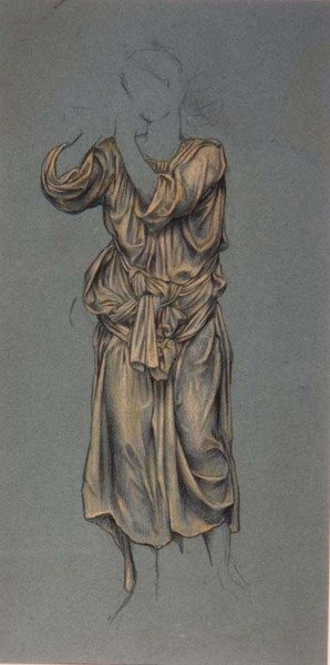 Étude de draperie pour la figure de la jeunesse éternelle de 