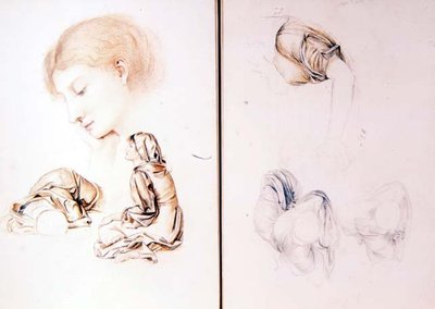Six études de modèles féminins, deux pages d