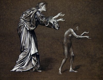 Sainte Christine donnant les bijoux de son père - Evelyn De Morgan