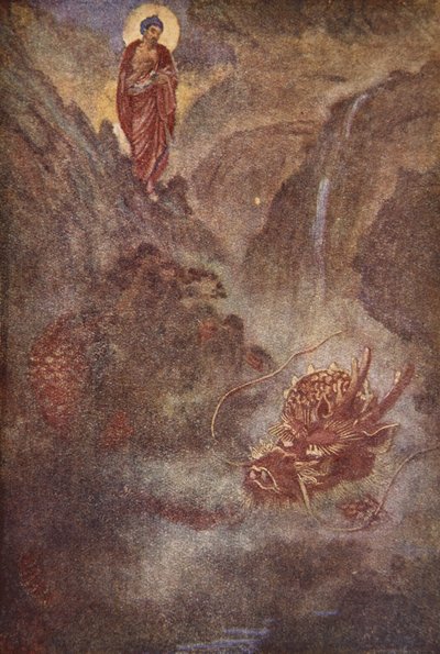 Bouddha et le dragon, illustration de 