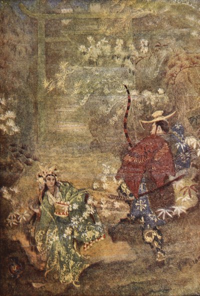 Hoori et la fille du Dieu de la mer, illustration de 