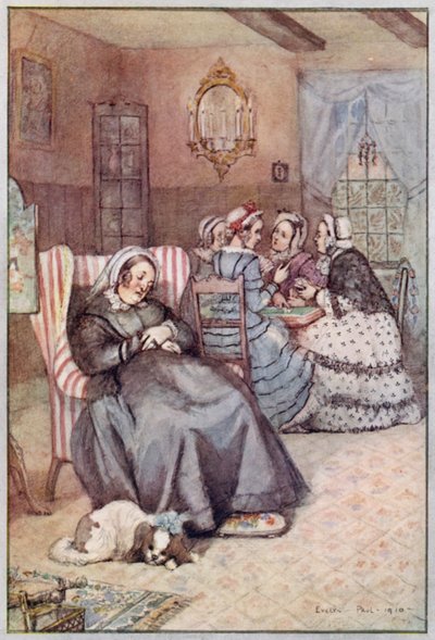 Illustration pour Cranford par Mrs Gaskell - Evelyn Paul