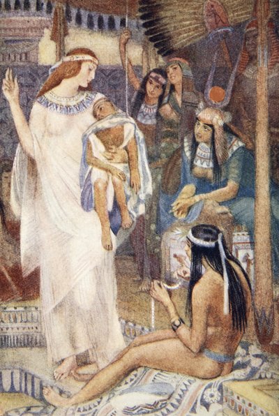Isis et le prince bébé, illustration de 