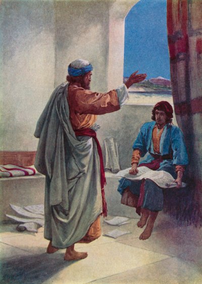 Timothée qui a aidé Paul (lithographie en couleur) - Evelyn Stuart Hardy