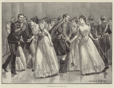 Un bal du Nouvel An, la chaîne des dames - Everard Hopkins