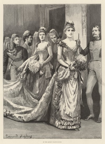À la réception de la reine - Everard Hopkins