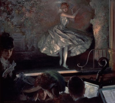 La danseuse en blanc avant les feux de la rampe - Everett Shinn