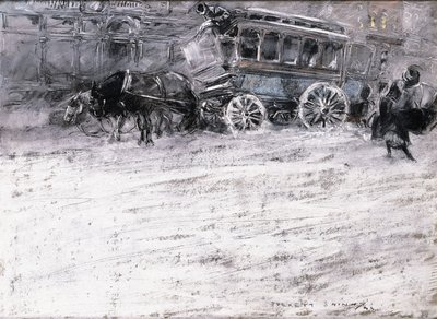 Autobus tiré par des chevaux - Everett Shinn