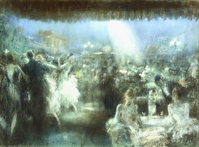 Café sur le toit - Everett Shinn