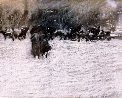 Le Parc en hiver - Everett Shinn