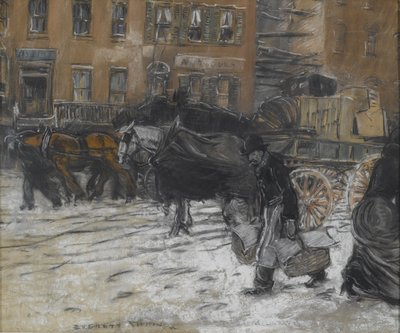Hiver sur la 21e rue, New York - Everett Shinn
