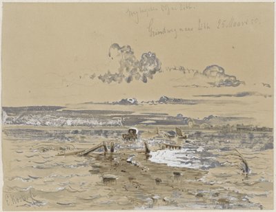 Paysage avec le chemin de gravier entre Oss et Lithoijen - Everhardus Koster