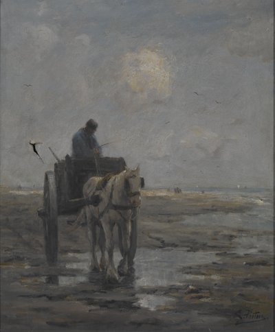 Cheval et charrette - Evert Pieters