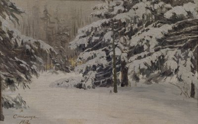 Hiver sur les îles de Saint-Pétersbourg, 1912 - Evgeni Ivanovich Stolitsa
