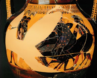Scène de combat. Amphore à figures noires, idem 10-03-03/48 ... - Exekias Exekias