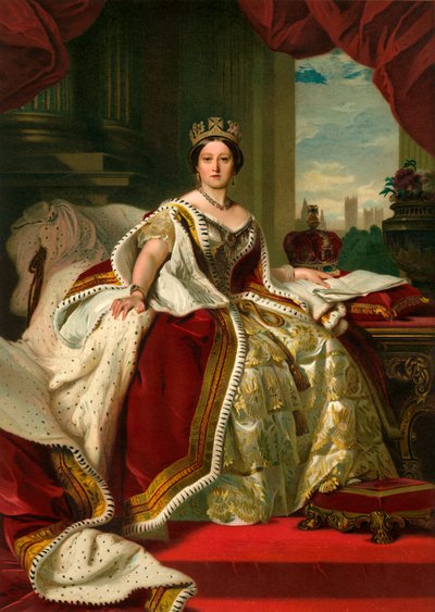 Sa Majesté la Reine dans ses robes d