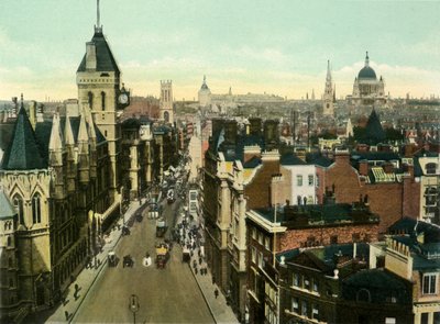 Vue de St. Clement Danes montrant les tribunaux, vers 1900 - Eyre and Spottiswoode