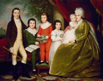 Mme Noah Smith et sa famille, vers 1830 - Ezra Ames