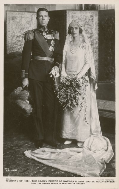 Mariage du Prince Héritier Gustaf Adolf de Suède et de Lady Louise Mountbatten, 1923 - F.A Swaine