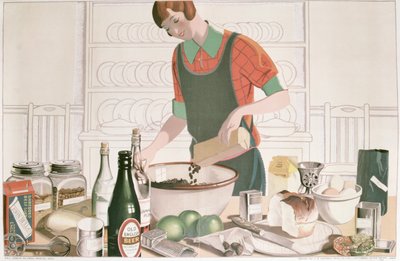 Le pudding de Noël, affiche 1928 - F.C. Harrison