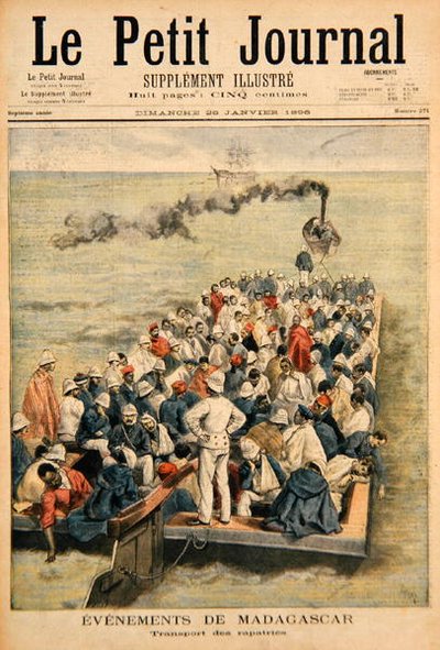 Événements à Madagascar : Le Rapatriement des troupes françaises, illustration du Petit Journal, 20 janvier 1896 - F.L. and Tofani, Oswaldo Meaulle