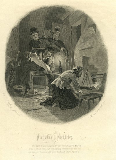 Nicholas Nickleby: Newman Noggs et Wackford Squeers, 1867 - F.O.C. and McRae, C. John Darley