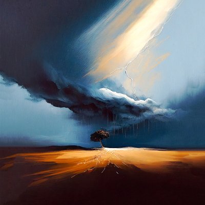 Paysage abstrait à l