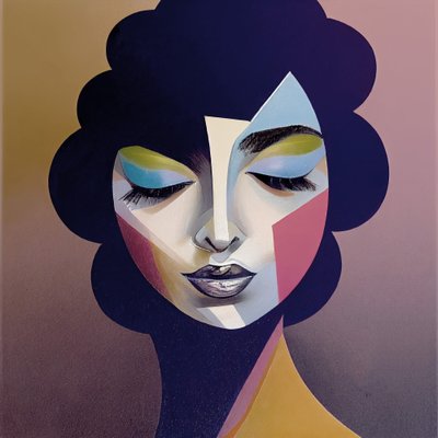Visage de fille abstrait - F. Abderrahim